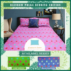 rainbow polka bedding edition