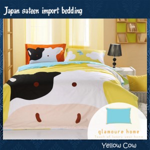 Sprei Katun Jepang Yellpw Cow