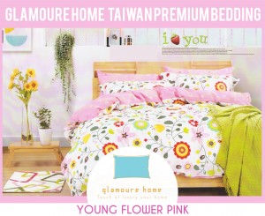 Sprei taiwan young flower pink