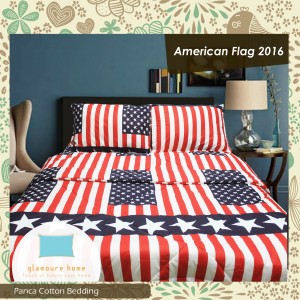 Sprei Katun Panca Glamoure Home  american flag 2016